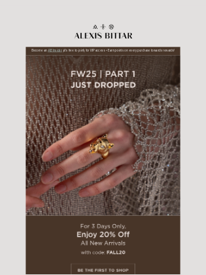 Alexis Bittar - The FW25 Collection: Now 20% Off!