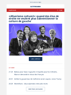 Le Figaro (France) - 🔴 «Afuerisme culturel»: quand des élus de droite ne veulent plus subventionner la culture de gauche