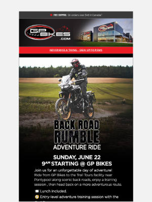 GP Bikes - 🏍️  Adventure Ride + Training + Lunch – June 22 with GP Bikes & Trail Tours
