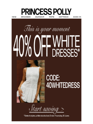 Princess Polly - 40% OFF WHITE DRESSES ♡