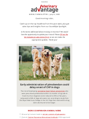 NAVC - Early Administration of This Drug could Delay CHF in Dogs