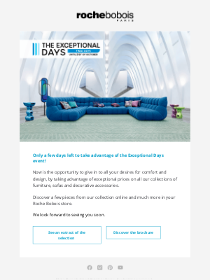 Roche Bobois (United Kingdom) - The final days of the Exceptional days event