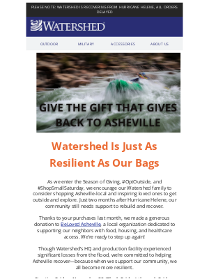 Watershed Drybags - Give the Gift That Gives Back to Asheville to Help Hurricane Helene Recovery