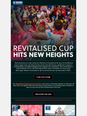 Super league (United Kingdom) - Revitalised Cup hits new heights 🏆