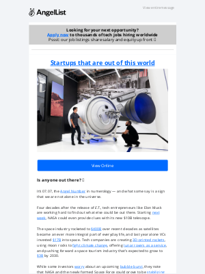 AngelList - This week’s tech news will send you into orbit 🚀