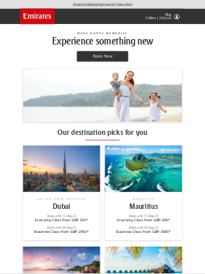 Emirates Holidays (United Kingdom) - Explore new destinations with these special fares