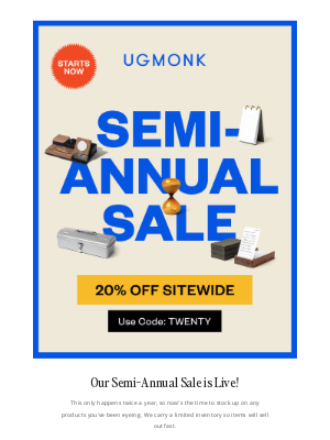 Ugmonk - 20% Off Starts Now! 🎉