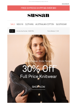 Sussan Corporation Pty Ltd - Ends Tonight: 30% Off Knitwear