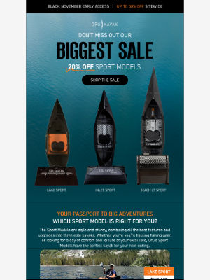 Oru Kayak - 20% OFF | Black Friday Prices on Sport Kayaks 🔥