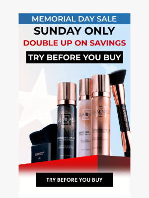 Luminess Cosmetics - Sunday Only: Double the Savings!