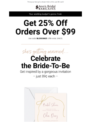 Anns Bridal Bargains - Extra-Cute New Bridal Shower Invitations This Way 👉