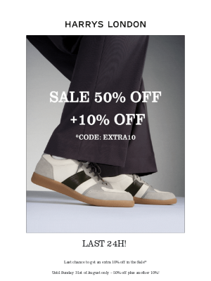 Harry's of London - 24 Hours Only – Extra 10% Off In The Sale