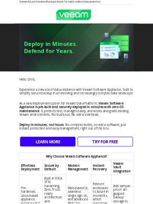 Veeam Software - Introducing the all-new Veeam Software Appliance: Simple, secure, ready