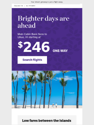 Hawaiian Airlines - Start your day with great Hawai‘i fares