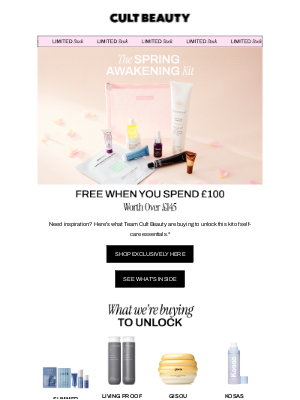 Cult Beauty (United Kingdom) - Last chance! FREE spring beauty kit