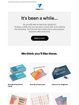 Vistaprint - Jay, let’s stay in touch