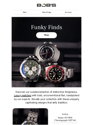 Bob's Watches - Luxury Watches with an Edge—Are You Ready to Stand Out?