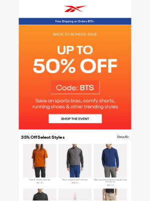 Reebok - 📢 35% Off Select Full-Price Styles