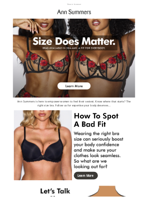 Ann Summers - Size Does Matter: Get Your Perfect Bra Fit🖤
