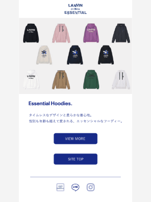 Mens LANVIN en Bleu (Japan) - Essential Hoodies.