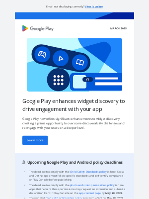 Google Play - Your monthly update has arrived