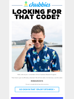 Chubbies - Welcome to Chubbies Rewards