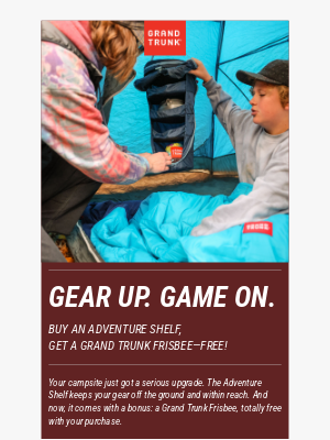 Grand Trunk - 🎯 Score a Free Frisbee with Your Adventure Shelf!
