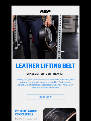 REP Fitness - NEW — Elevate Your Lifts With the Leather Lifting Belt