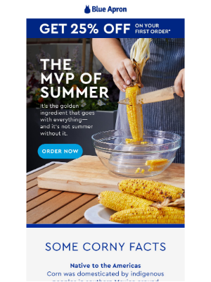 Blue Apron - The golden ingredient that goes with everything.