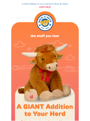 Build-A-Bear Workshop - Add Our GIANT Shaggy Highland Cow to Your Herd!