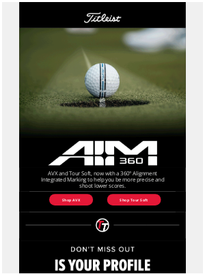 Titleist - New AVX and Tour Soft AIM 360° – Now Available