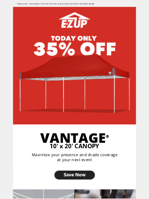 EZUP Instant Shelters - Flash Sale⚡ Vantage® 10' x 20' Canopy 35% off
