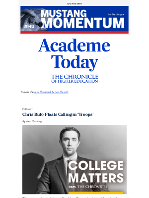 The Chronicle of Higher Education - Academe Today: Chris Rufo floats calling in ‘troops’