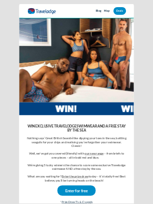 Travelodge (United Kingdom) - Yes, we made swimwear. Yes, you can win it 😎