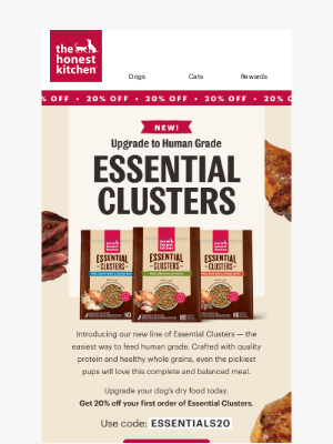 The Honest Kitchen - Hey Charles, try our new dry food for 20% off!