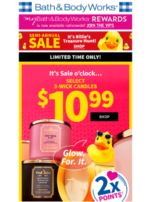 Bath & Body Works - $10.99 3-wicks? ✨ smells like Sale wins.