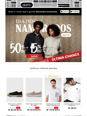 Dafiti (Brazil) - Cupom em seleção do Dia dos Namorados 💝
