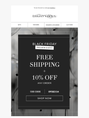 Lillian Vernon - Black Friday came early 🖤 free shipping + 10% off!