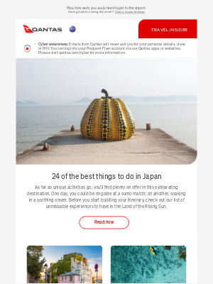 Qantas (Australia) - The best things to do in Japan + What you should always travel with