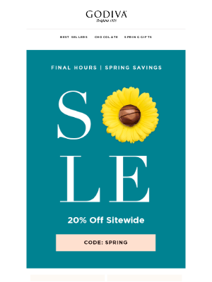 GODIVA - Final Hours 💐 20% OFF