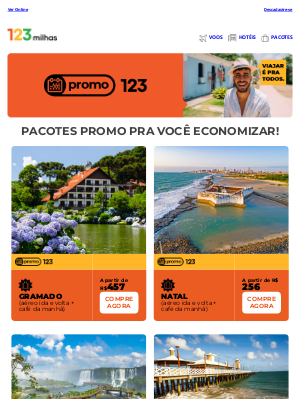 123Milhas - GRAMADO a partir de R$457 - Aéreo + Hotel!✈️🏨☕