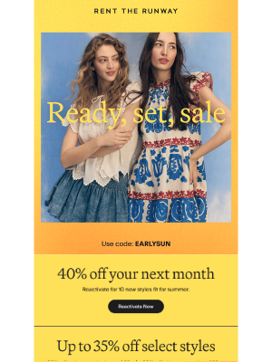 Rent the Runway - Summer fun inside