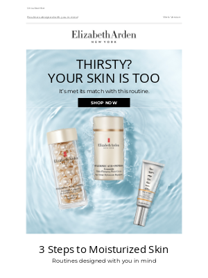 Elizabeth Arden USA - 3 steps to moisturized skin 💧