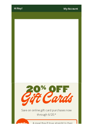 Panera Bread - 20% OFF Gift Cards starts now!