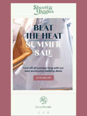 Sheets & Giggles - ☀️ Summer Sale Starts Now ☀️ up to 50% off.