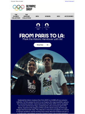 International Olympic Committee - Paris Passes the Torch to LA: Explore the Exclusive Handover Collection