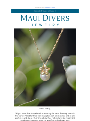 Maui Divers Jewelry - Classic White Pearls with Hawaiʻi's Tropical Twist