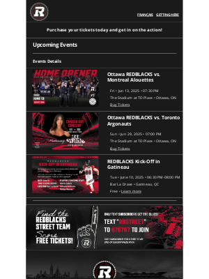 Ottawa 67’s - Your Ottawa REDBLACKS Tickets Are Waiting for You...