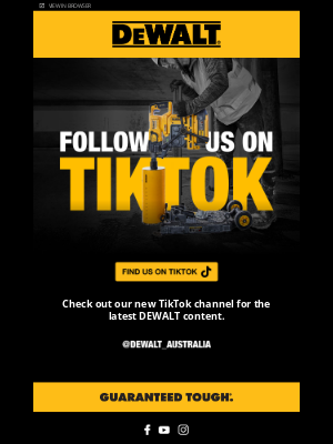 Dewalt (AU) - Have you found us on TikTok?
