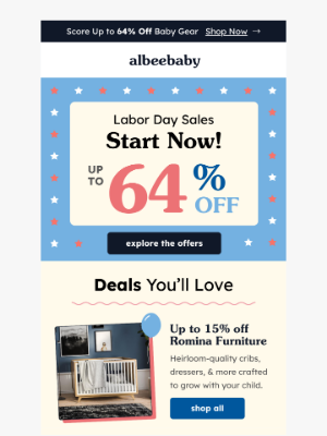 Albee Baby - Labor Day Weekend Offers Just for You! 💪